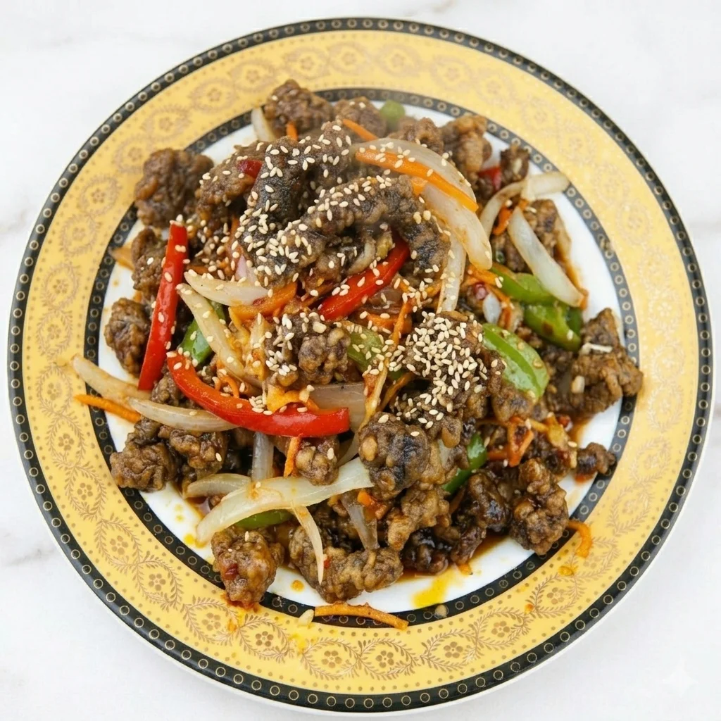 Breaded Dry Veal — chef's specialty at East Lake Chinese Food in Winnipeg, MB